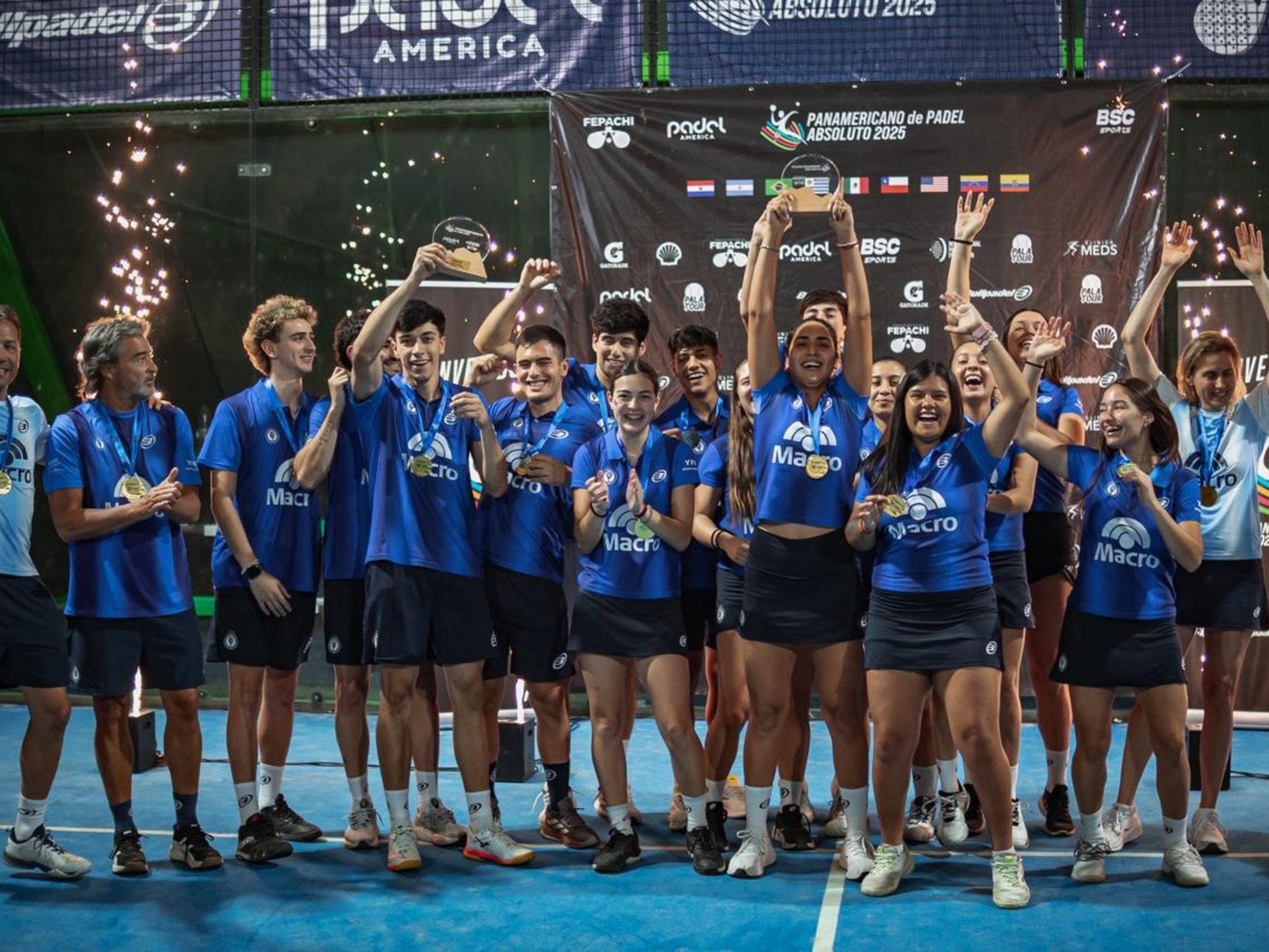 Argentina venció dos veces a Brasil y es campeona panamericana de pádel