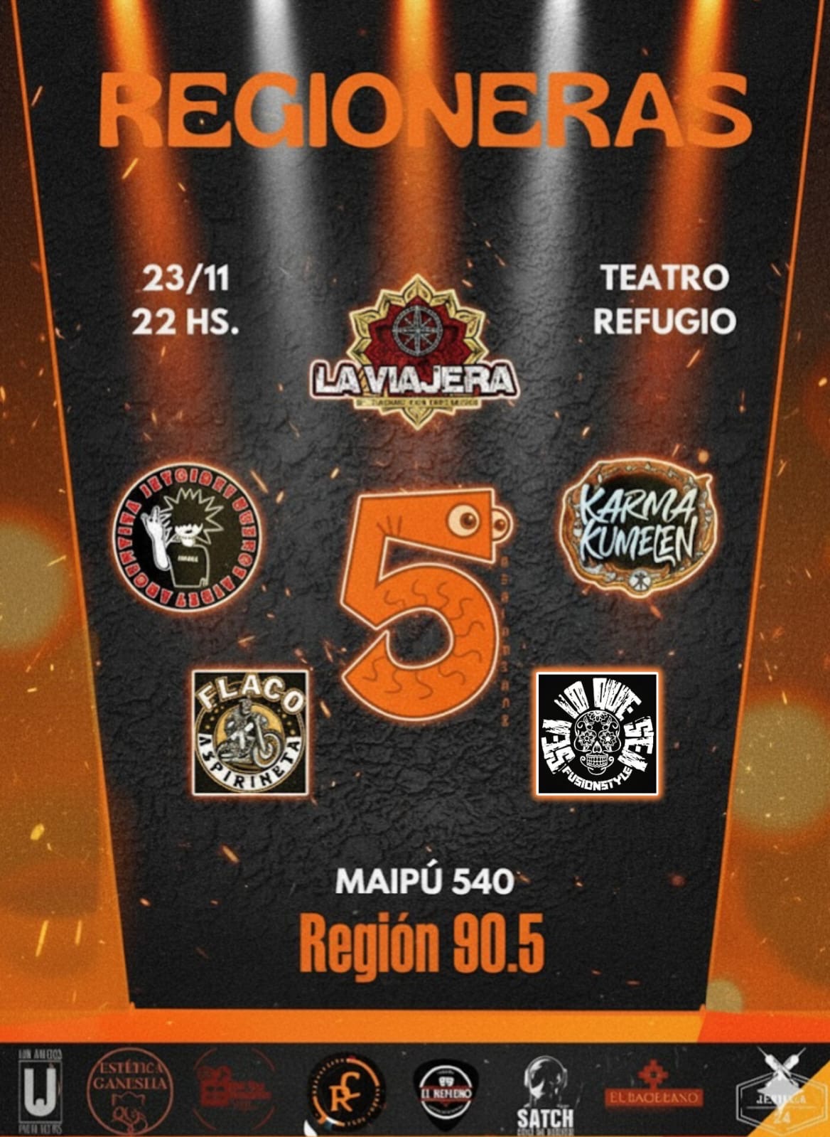 Las 5Regioneras 2025 regresan al Teatro El Refugio en concierto