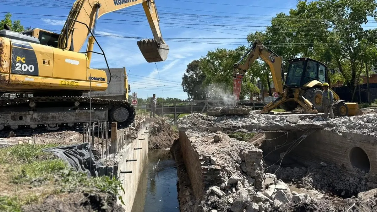 Burzaco: reactivan obra hidráulica que beneficiará 100.000 vecinos