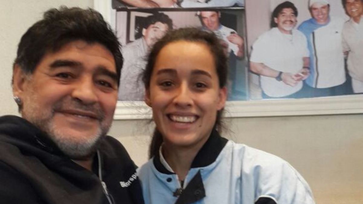 Taekwondista de Almirante Brown conoció a Maradona y guardó un mensaje