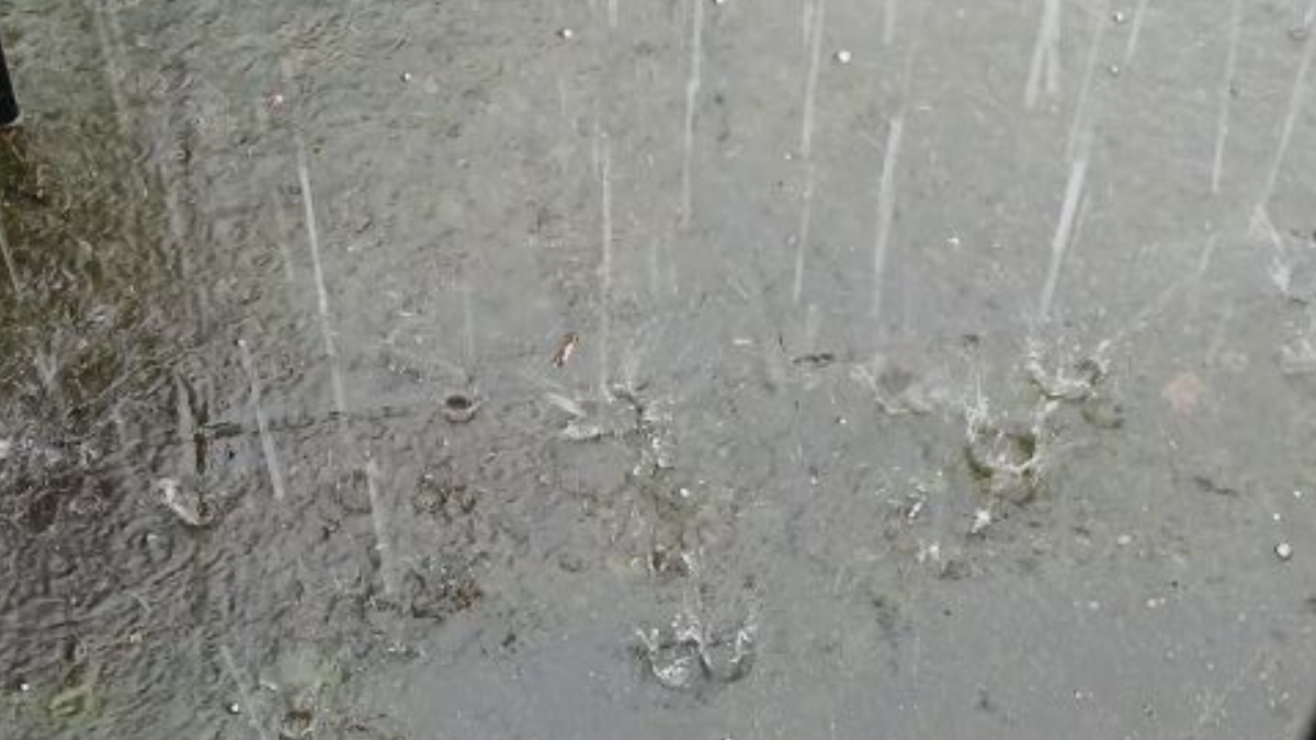 Vecinos de Esteban Echeverría registraron granizo tras alerta del SMN