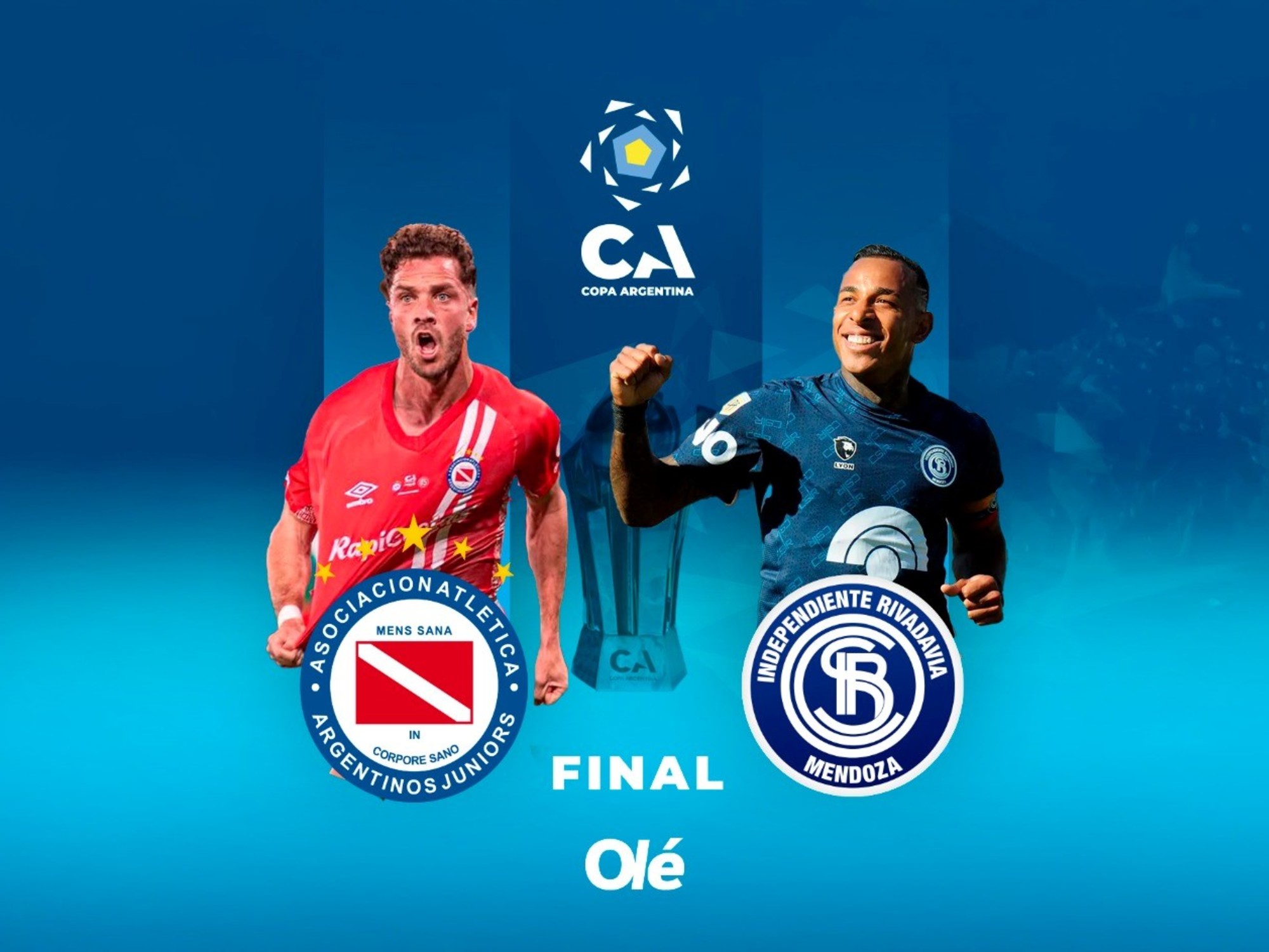 Alineaciones Argentinos vs Ind. Rivadavia en final Copa Argentina