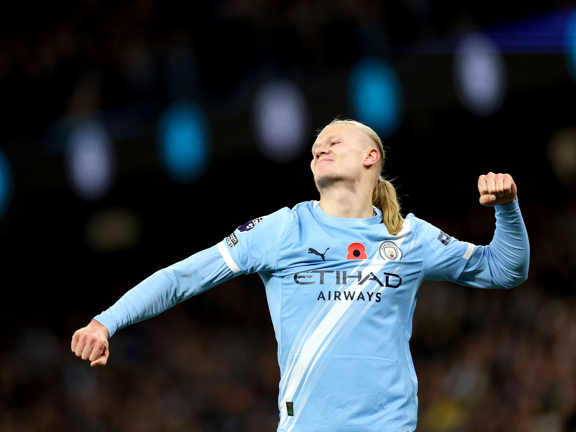 Haaland sorprende: 0,17 veces fuera de juego por partido