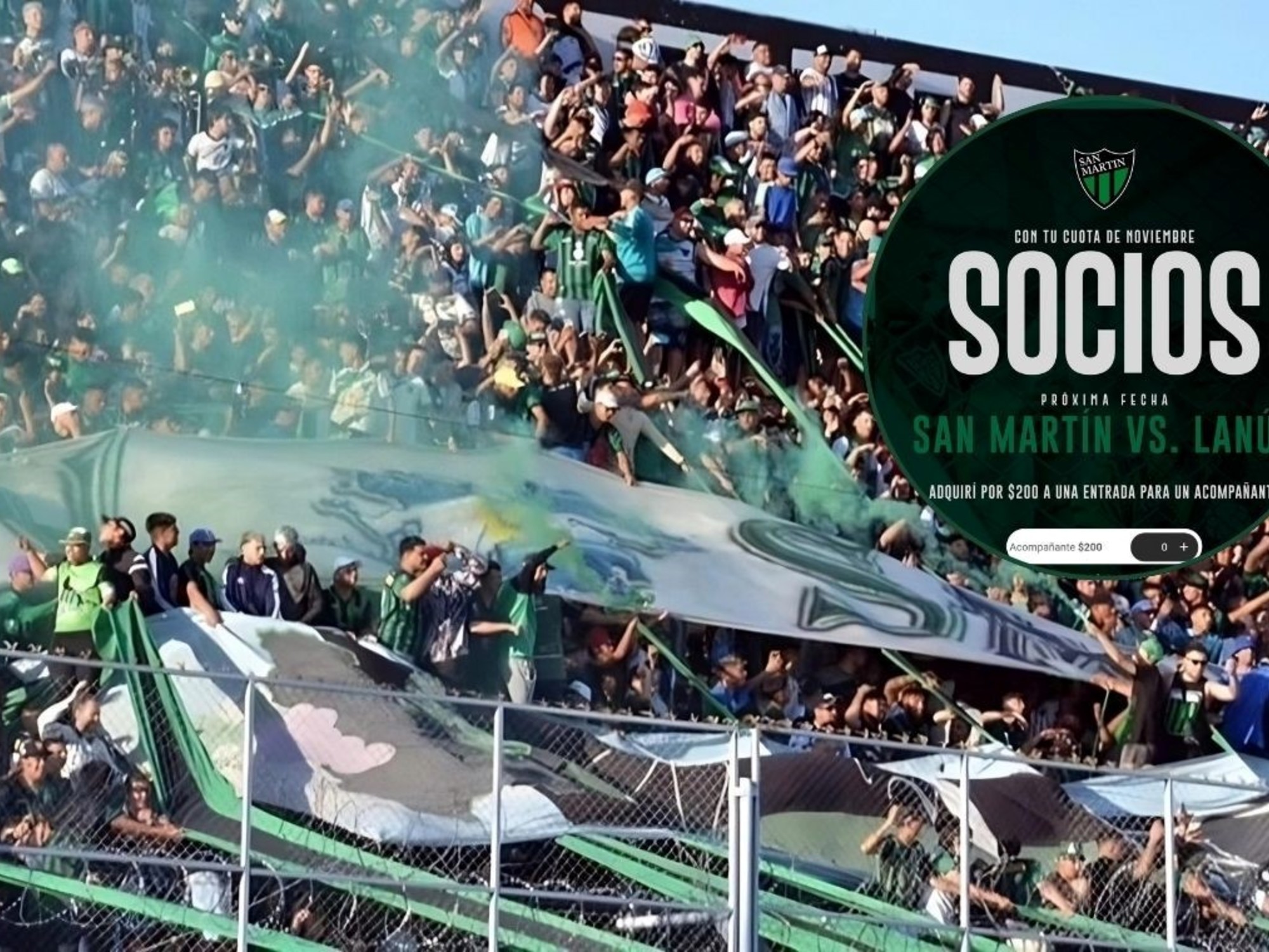 San Martín de San Juan: entradas a 200 pesos para evitar el descenso