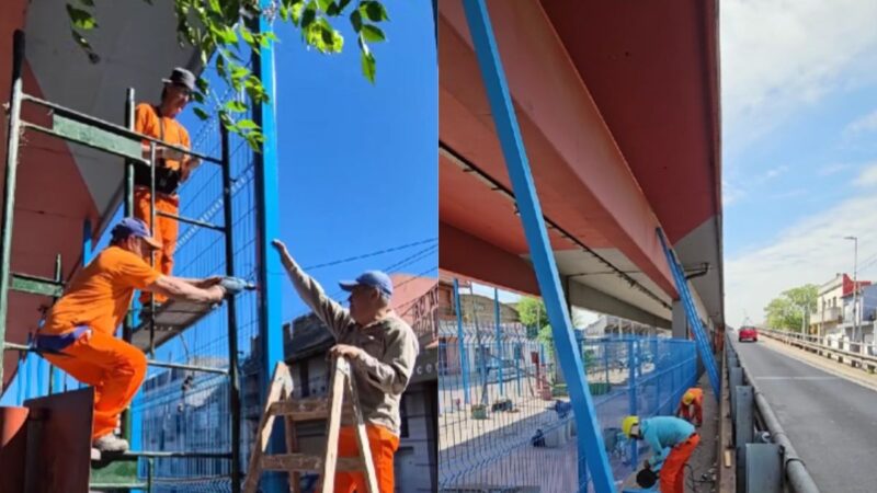 Lanús avanza con obras y trabajos viales en el Puente Arenas de Gerli