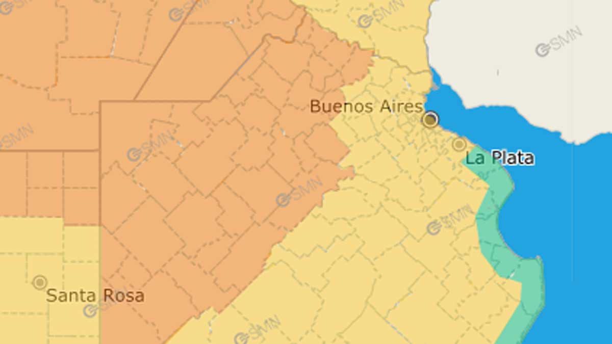 Alerta por fuertes tormentas en la zona sur del Conurbano