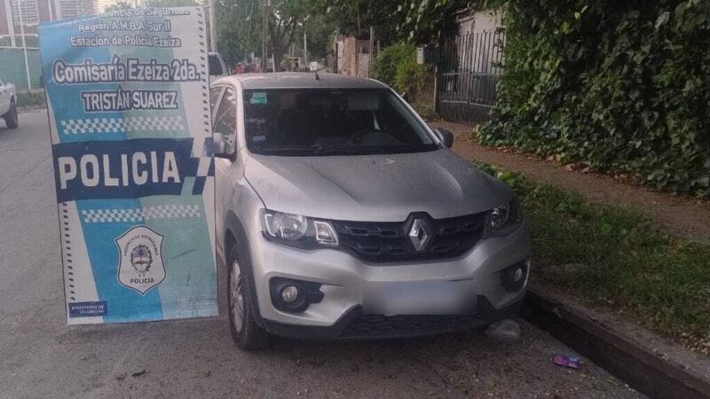Ezeiza: detuvieron a tres delincuentes por el robo de un auto