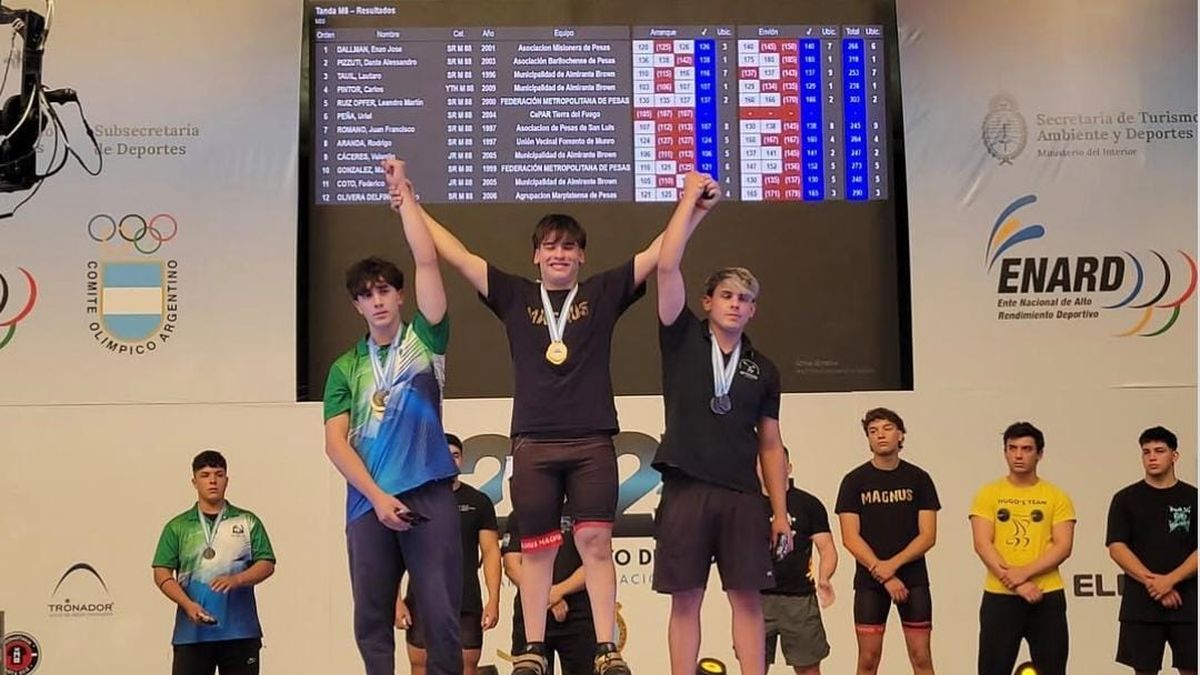 Almirante Brown brilla en Campeonato Nacional de Halterofilia en CENARD