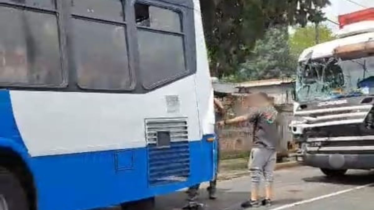 Choque de camión y colectivo en Almirante Brown deja dos heridos