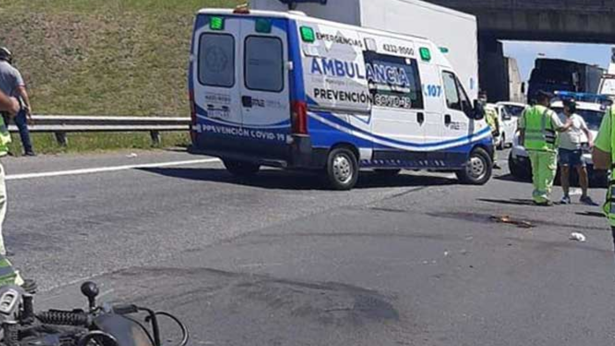 Motociclista murió en accidente vial en Autopista Ezeiza-Cañuelas